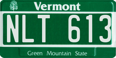 VT license plate NLT613