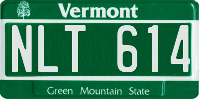 VT license plate NLT614