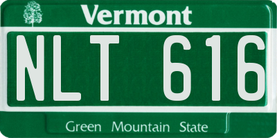VT license plate NLT616