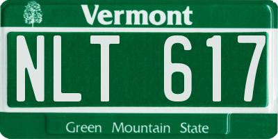 VT license plate NLT617