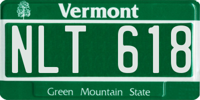 VT license plate NLT618