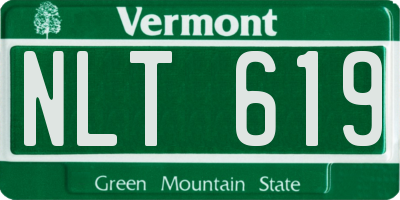 VT license plate NLT619