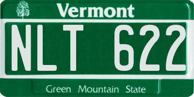 VT license plate NLT622