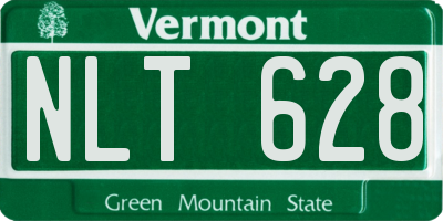VT license plate NLT628