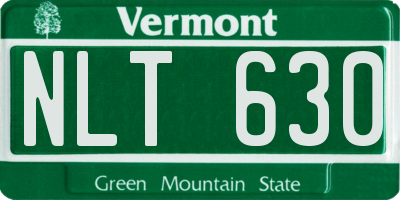 VT license plate NLT630