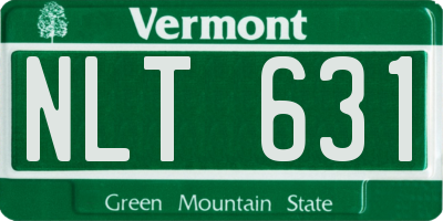 VT license plate NLT631