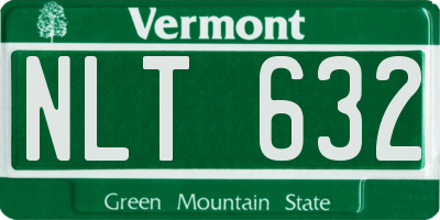 VT license plate NLT632