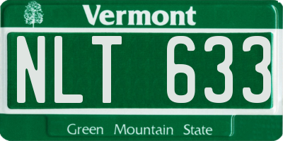VT license plate NLT633