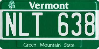 VT license plate NLT638