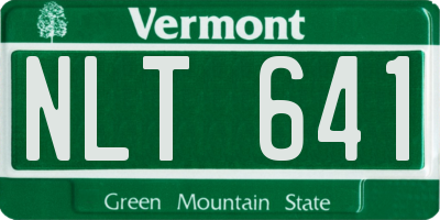 VT license plate NLT641
