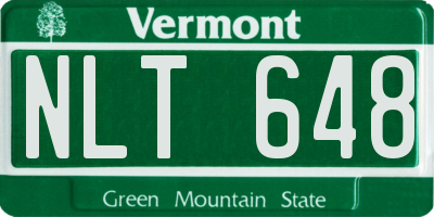 VT license plate NLT648