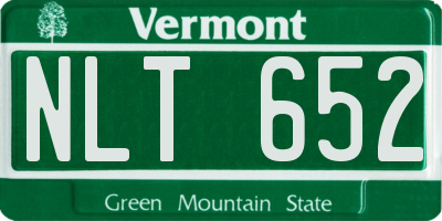 VT license plate NLT652