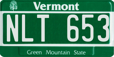 VT license plate NLT653