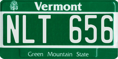 VT license plate NLT656