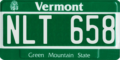 VT license plate NLT658