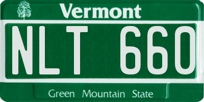 VT license plate NLT660