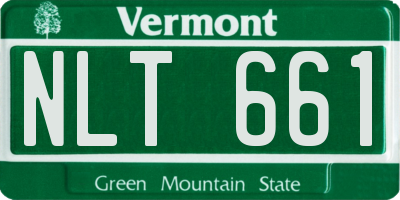 VT license plate NLT661