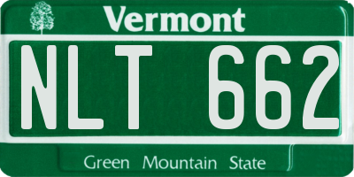 VT license plate NLT662