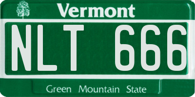 VT license plate NLT666