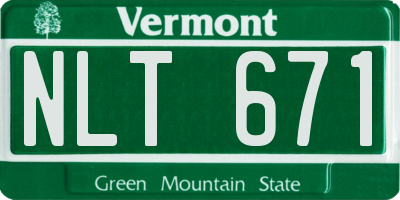 VT license plate NLT671