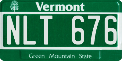VT license plate NLT676