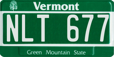 VT license plate NLT677