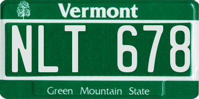 VT license plate NLT678