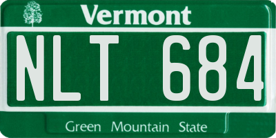 VT license plate NLT684