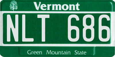 VT license plate NLT686