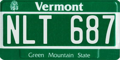 VT license plate NLT687