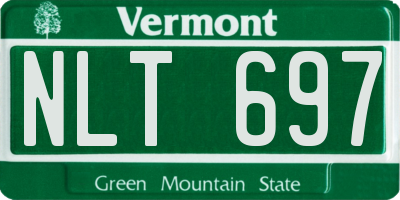 VT license plate NLT697