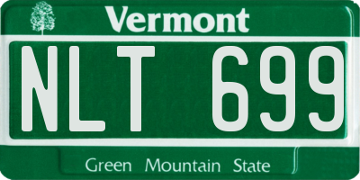 VT license plate NLT699