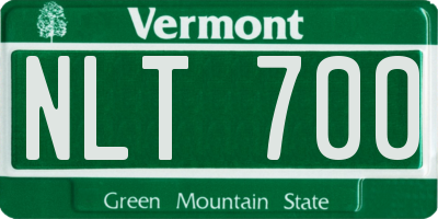 VT license plate NLT700