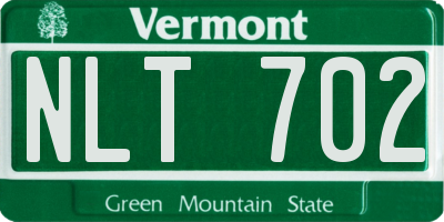 VT license plate NLT702