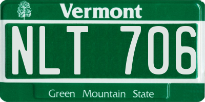 VT license plate NLT706