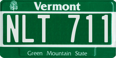 VT license plate NLT711