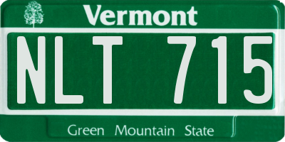 VT license plate NLT715
