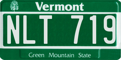 VT license plate NLT719