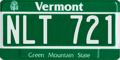 VT license plate NLT721