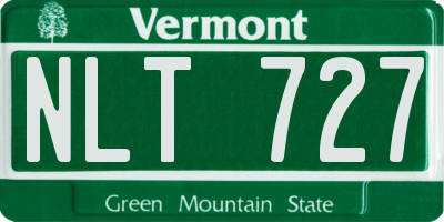 VT license plate NLT727