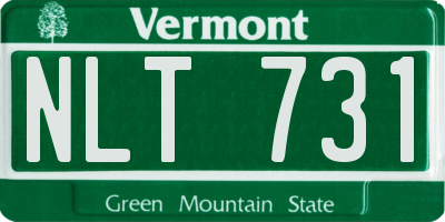 VT license plate NLT731