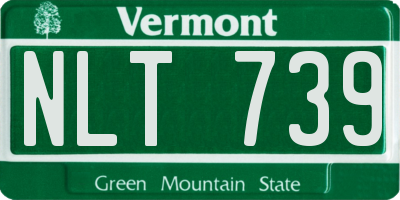 VT license plate NLT739