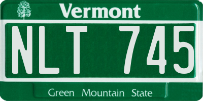 VT license plate NLT745