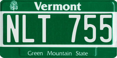 VT license plate NLT755
