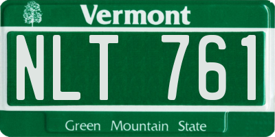VT license plate NLT761