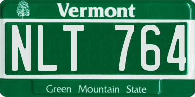 VT license plate NLT764