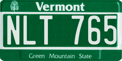 VT license plate NLT765