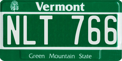 VT license plate NLT766