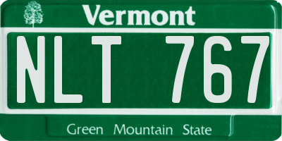 VT license plate NLT767