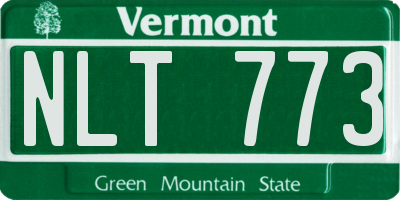 VT license plate NLT773